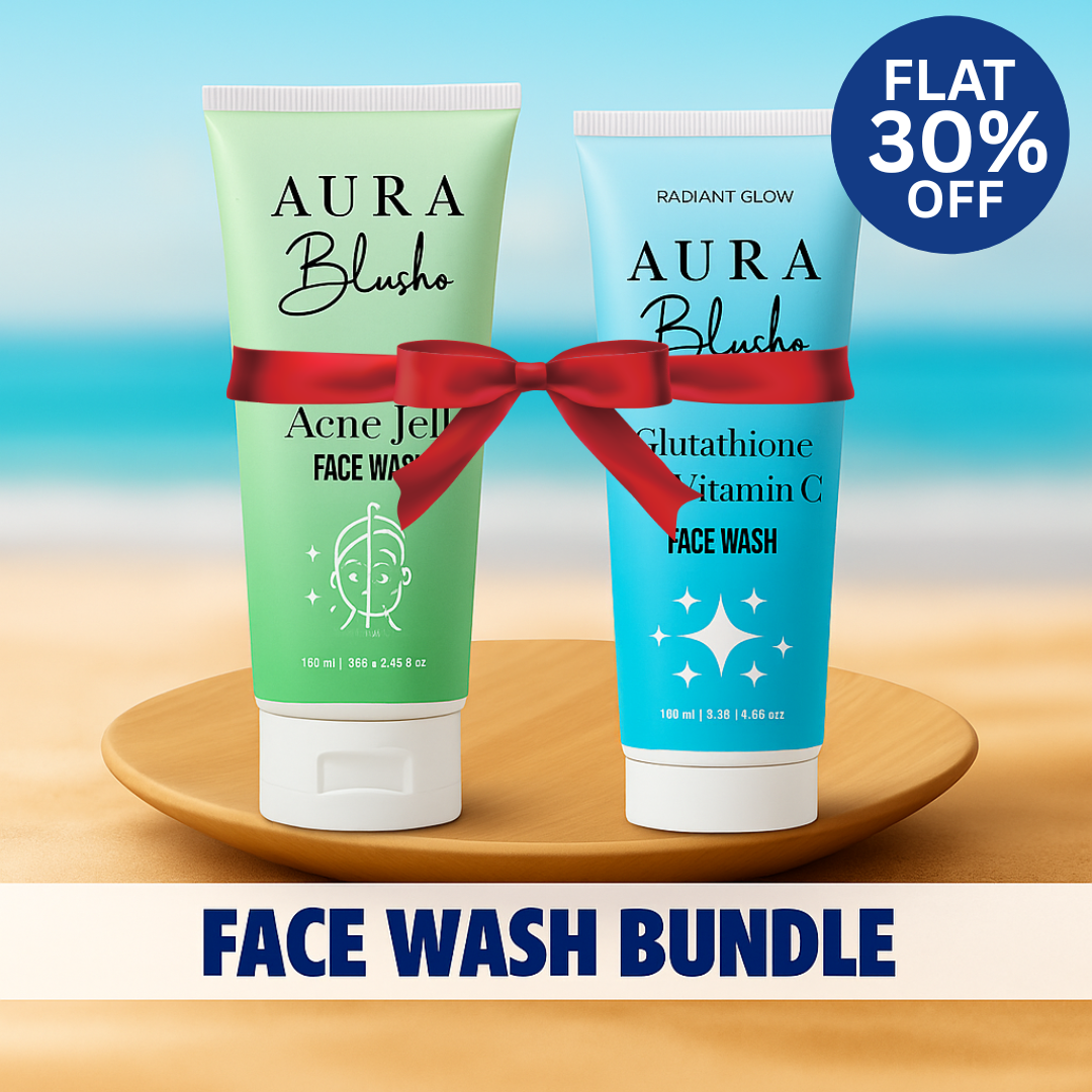 Acne Gel Face Wash + Glutathione 3x Vitamin C Face Wash